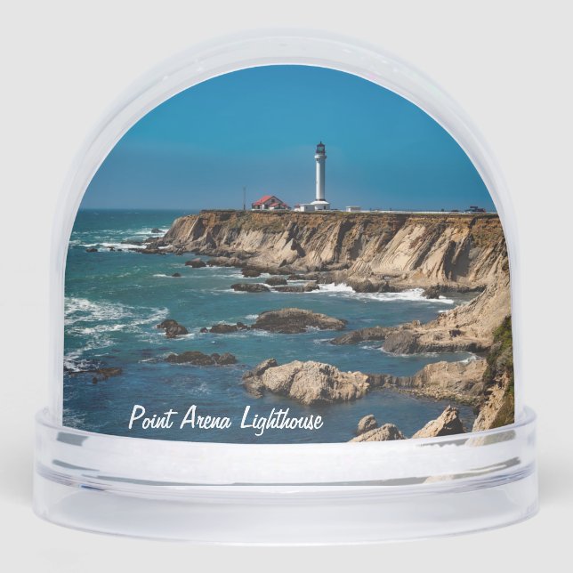 Point Arena Lighthouse Scenic Schneekugeln (Vorderseite)