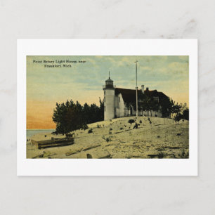 Point Betsey Leuchtturm in der Nähe von Frankfort  Postkarte