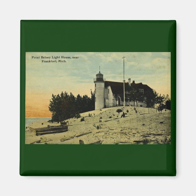 Point Betsey Lighthouse nähe Frankfort Michigan Magnet (Vorne)