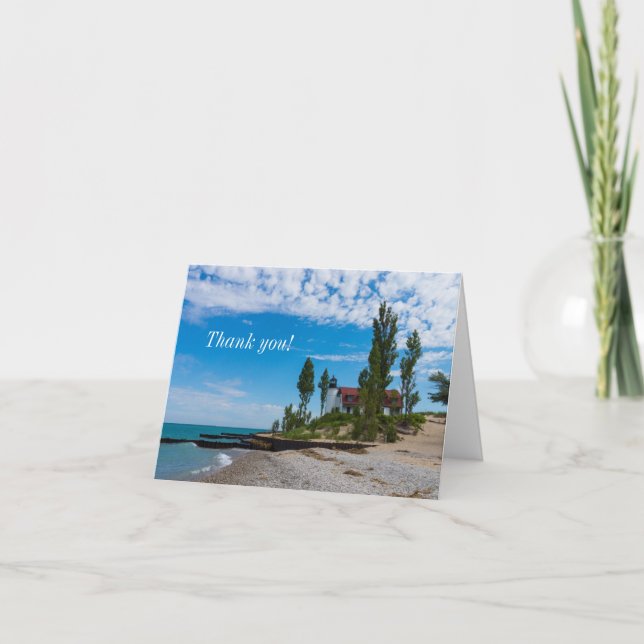 Point Betsie Light Vielen Dank Dankeskarte (Vorderseite)