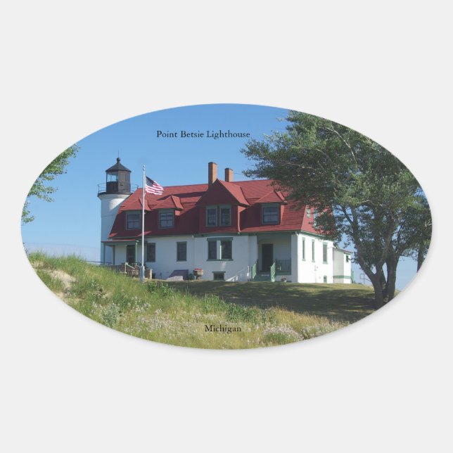 Point Betsie Lighthouse Aufkleber (Vorderseite)