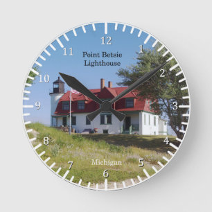 Point Betsie Lighthouse clock Runde Wanduhr