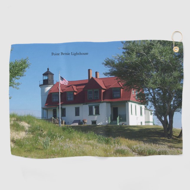 Point Betsie Lighthouse Golfhandtuch (Horizontal)