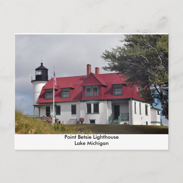 Point Betsie Lighthouse Postcard Postkarte (Vorderseite)