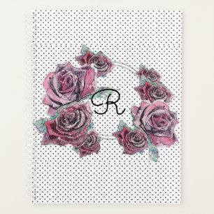 Point d'aquarelle rose rouge Femmes Planificateur