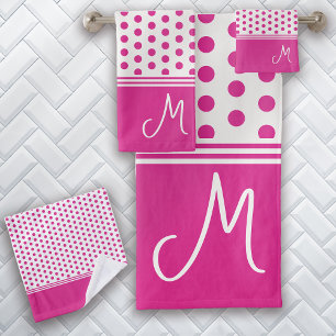Point de polka rose chaud
