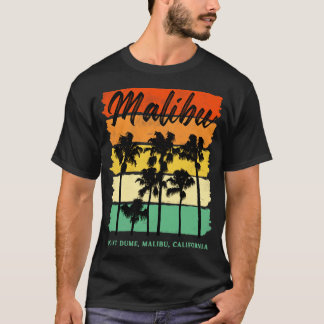 Point Dume Malibu California Palmen Trees Retro Tr T-Shirt