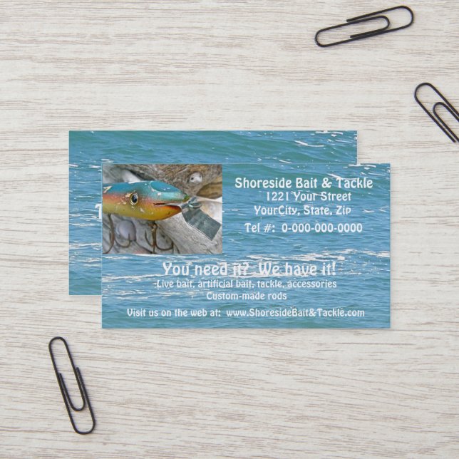 Point Jude Cape Codder Fishing Lure Business Card Visitenkarte (Vorderseite/Rückseite Beispiel)