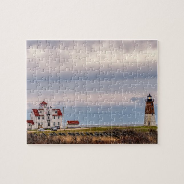 Point Judith Lighthouse auf Rhode Island (Horizontal)