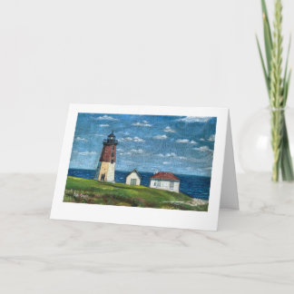 Point Judith Lighthouse in Narragansett, RI 7x5 Karte