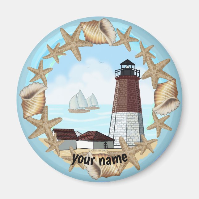Point Judith Lighthouse-Magnet Magnet (Vorne)