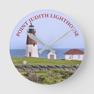 Point Judith Lighthouse, Rhode Island Wall Clock Runde Wanduhr