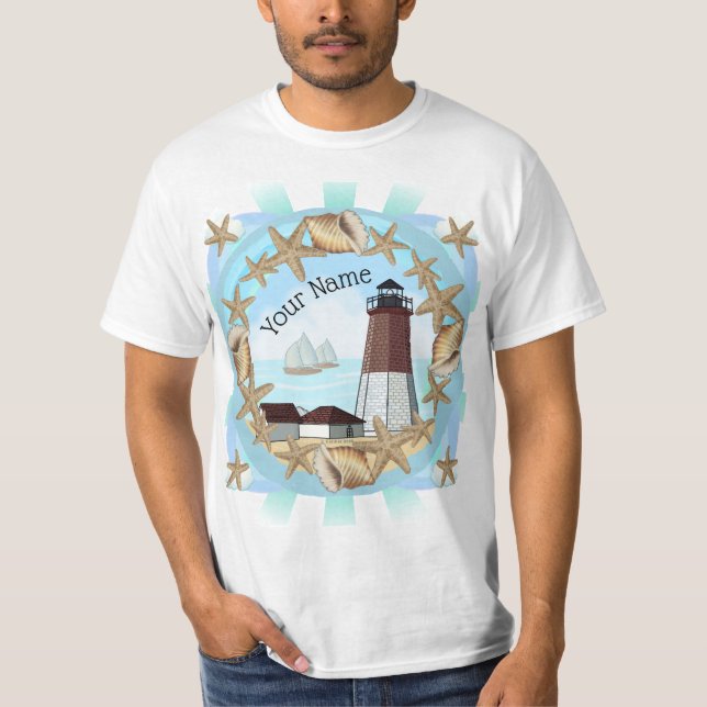 Point Judith Lighthouse T - Shirt (Vorderseite)
