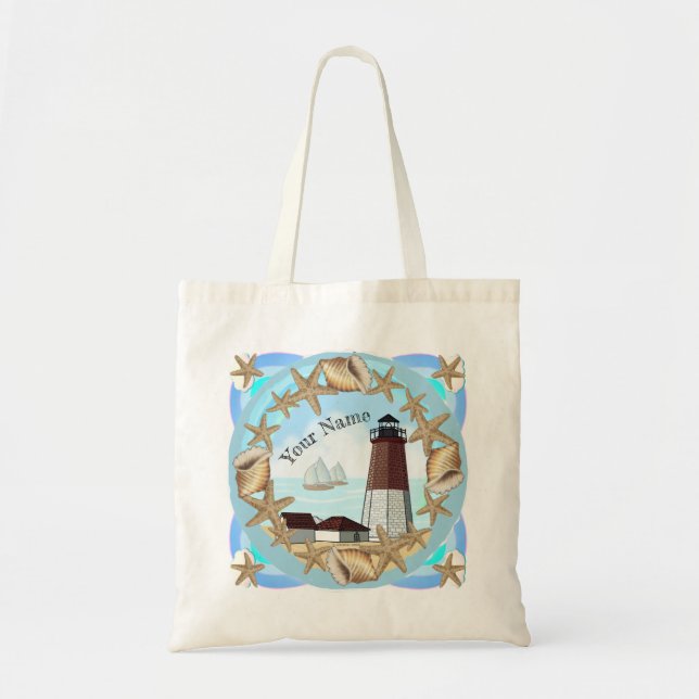 Point Judith Lighthouse Totbag Tragetasche (Vorne)