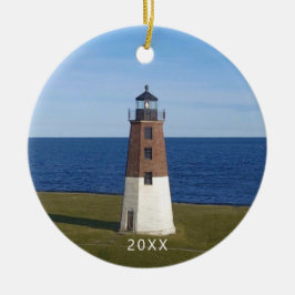 Point Judith Narragansett Lighthouse Keramik Ornament