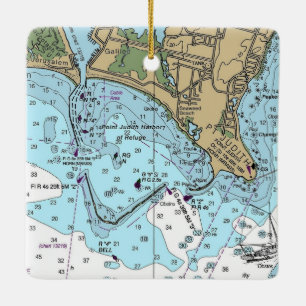 Point Judith Rhode Island Chart Keramikornament