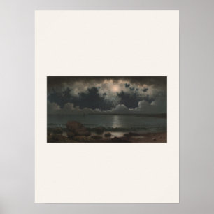 Point Judith, Rhode Island - Mondbeschienene Seela Poster