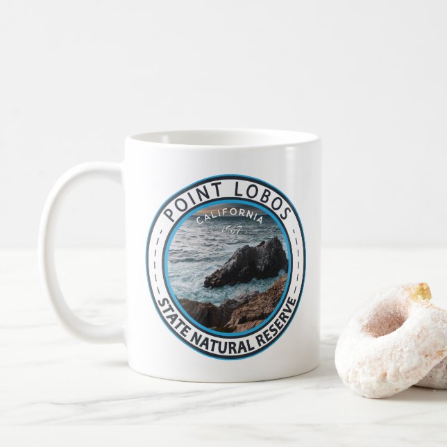 Point Lobos Staat Natural Reserve California Abzei Kaffeetasse (Mit Donut)