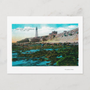 Point Loma and Lighthouse at Low Tide Postkarte