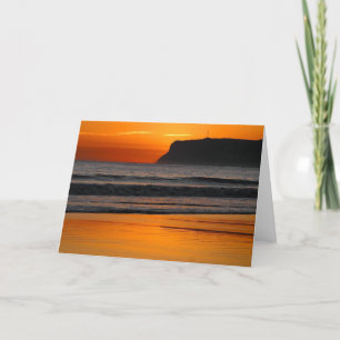 POINT LOMA-STRAND-SONNENUNTERGANG-KARTE KARTE