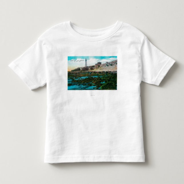Point Loma und Leuchtturm bei Ebbe Kleinkind T-shirt (Vorderseite)