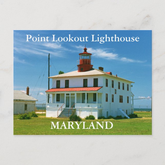 Point Lookout Lighthouse, Maryland Postcard Postkarte (Vorderseite)