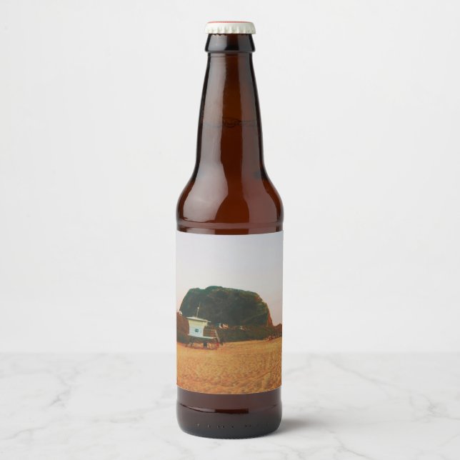 Point Mugu Beach - Pacific Coast Highway - CA Bierflaschenetikett (Vorderseite)