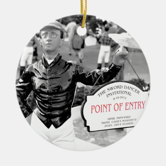 Point of Entry Lawn Jockey Keramikornament (Vorne)