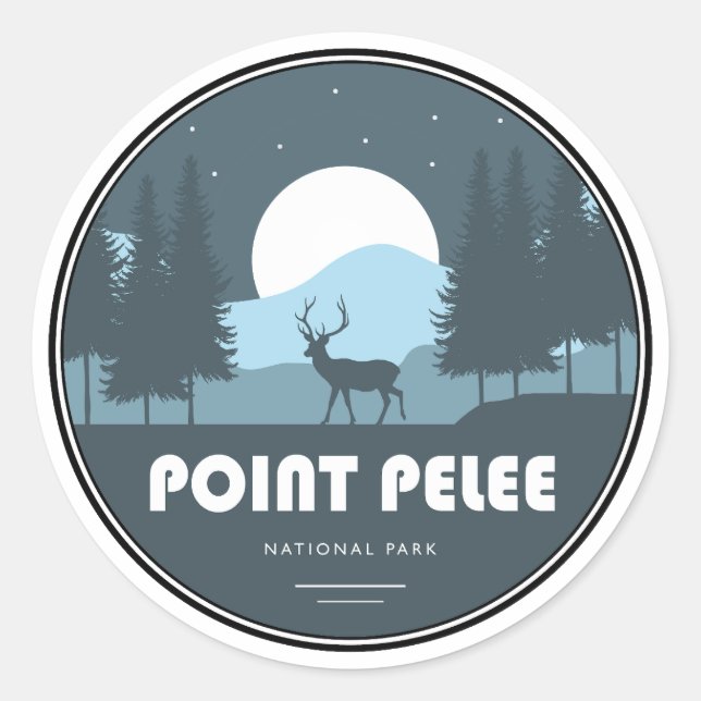 Point Pelee Nationalpark Deer Runder Aufkleber (Vorderseite)
