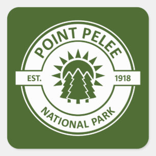 Point Pelee Nationalpark Sun Trees Quadratischer Aufkleber