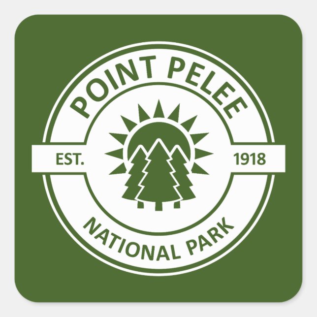 Point Pelee Nationalpark Sun Trees Quadratischer Aufkleber (Vorderseite)