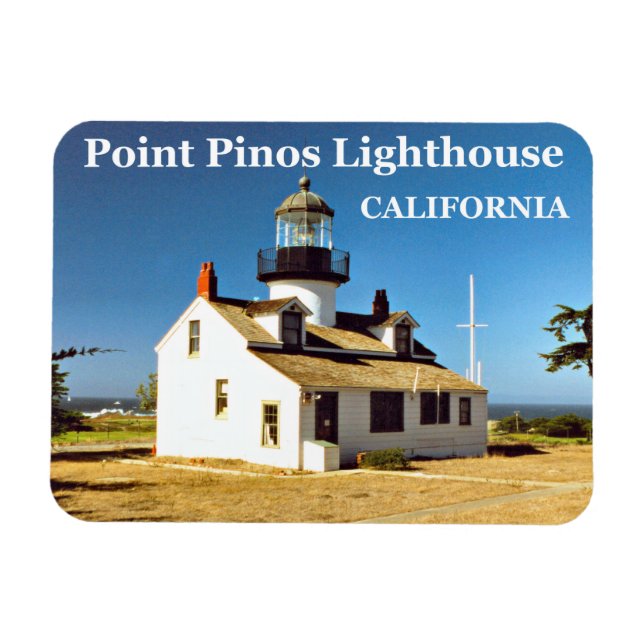 Point Pinos Lighthouse, California Foto Magnet (Horizontal)