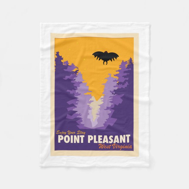 Point Pleasant Tourismus Postcard Classic Fleecedecke (Vorderseite)