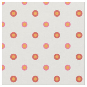 Point Polka Art Folk sur tissu personnalisé blanc