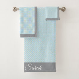 Point Polka bleu bébé