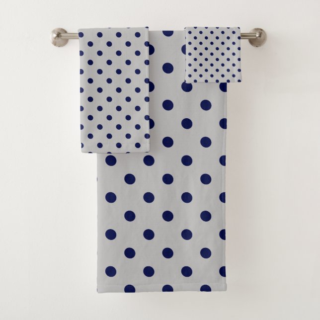 Point Polka de la marine gris (En situation)