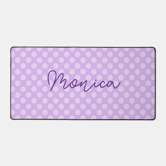 Point Polka de lavande pâle personnalisé (Recto)