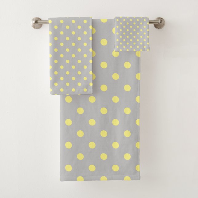 Point Polka jaune gris (En situation)