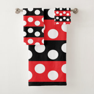 Point Polka rouge et noir
