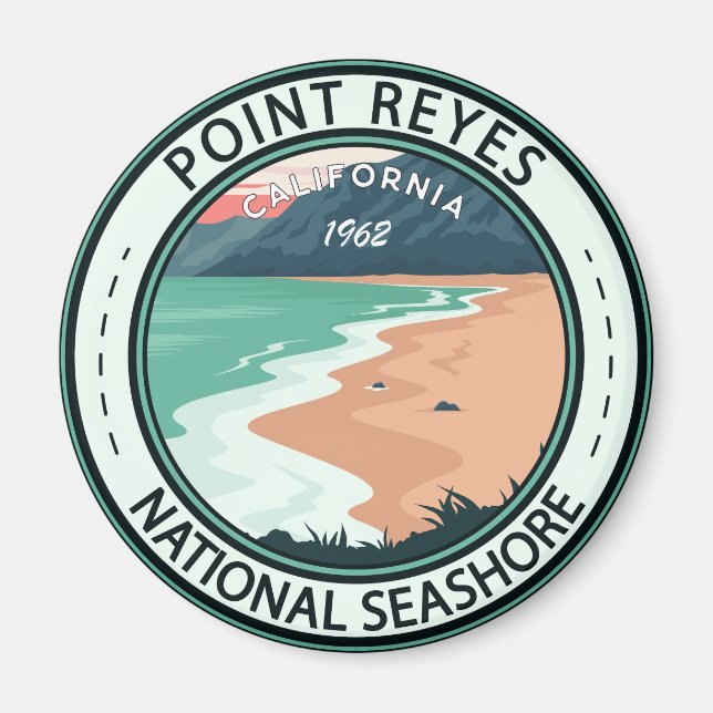Point Reyes National Seashore California Abzeichen Magnet (Vorne)