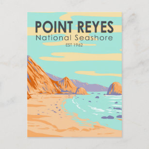 Point Reyes National Seashore Vintag Postkarte