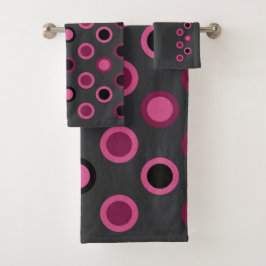 Point rose, noir et gris moderne du milieu du sièc