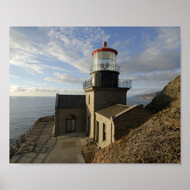Point Sur Lighthouse Point Sur Staat Historischer  Poster (Vorne)
