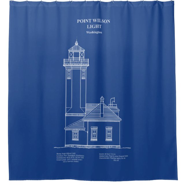 Point Wilson Lighthouse - Washington - AD Duschvorhang (Vorderseite)
