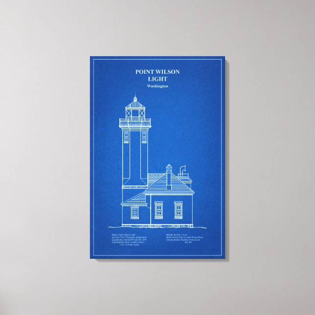 Point Wilson Lighthouse - Washington - AD Leinwanddruck (Vorderseite)