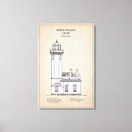 Point Wilson Lighthouse - Washington - SBD Leinwanddruck