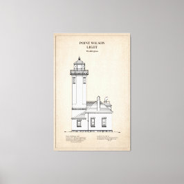 Point Wilson Lighthouse - Washington - SBD Leinwanddruck