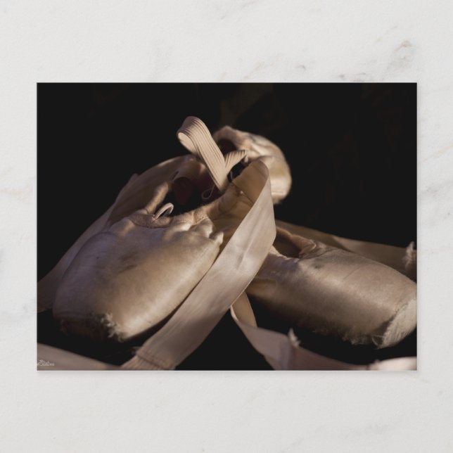 Pointe (Ballet) Schuhe Postkarte (Vorderseite)