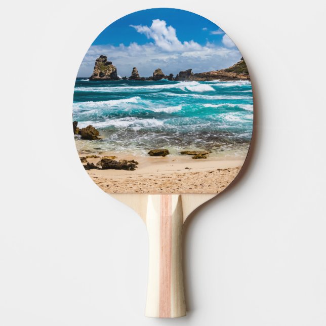 Pointe des Chateaux, Grande-Terre, Guadeloupe Tischtennis Schläger (Vorderseite)