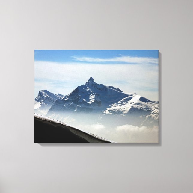 Pointe Percee Morzine France Holiday Card Leinwanddruck (Vorderseite)